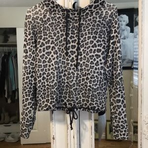 Leopard Knit Hoodie